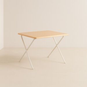 طاولة دراسية قابلة للطي قطعتين ازادا - بيج وابيض