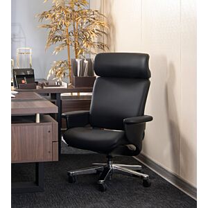 كرسي مكتب ظهر مرتفع ميجير - أسود