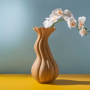 مزهرية حجم كبير كادريا - عنابي