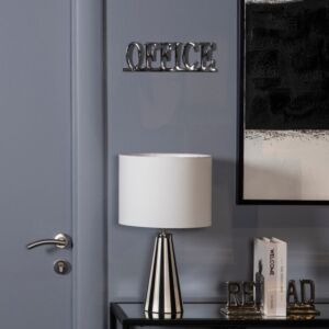 ديكور جداري حجم وسط أساري - فضي