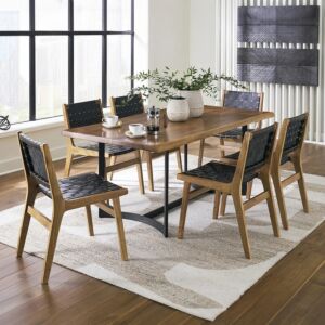 طقم طاولة طعام 6 كراسي فورتماين - بني