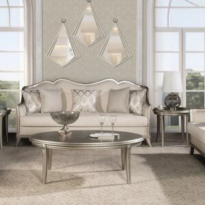 طقم طاولة قهوة 3 قطع دريمر - فضي