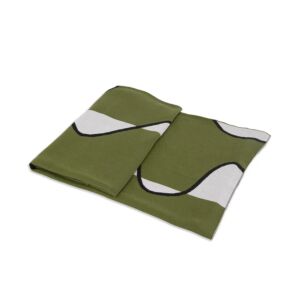 شال كنب زاكيرا - اخضر وابيض