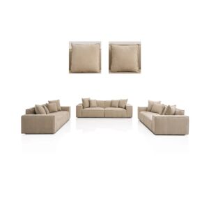 طقم كنب فيستارا - 3 قطع - بيج