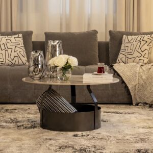 طاولة قهوة سازي - رمادي ومتعدد الالوان