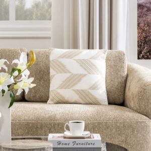 وسادة ديكور مربعة مومو - بيج