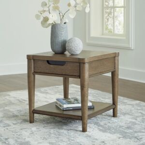 طاولة جانبية رونهاو - بني