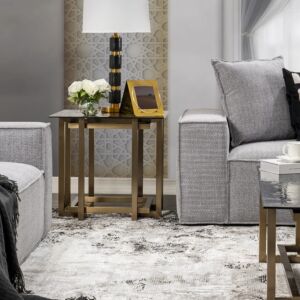 طاولة جانبية سارتوريا - اسود وذهبي