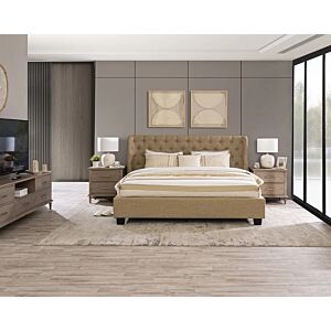 سرير يوميتري كينغ 193X203 سم - بيج