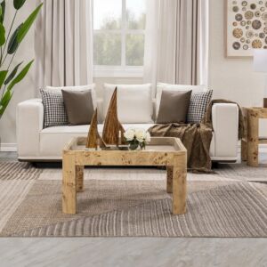 طاولة قهوة مربعة لونكسا - بيج