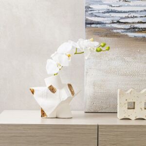 فازة تاسوم 21 سم - ابيض