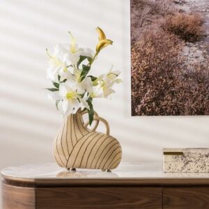 فازة ميسيتا 24 سم - بيج