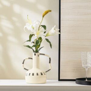 فازة لاتافولا حجم كبير - بيج وفضي