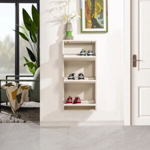 خزانة أحذية رفوف بالما - كريمي