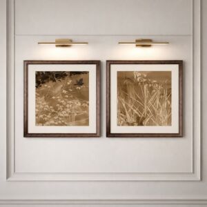 طقم لوحات جدارية نوفيرا - قطعتين - بيج غامق