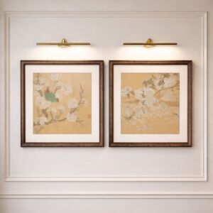 طقم لوحات جدارية راندوم - قطعتين - بيج