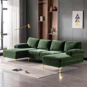 كنب زاوية شكل حرف L ريناي - أخضر