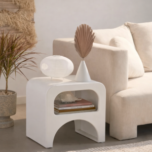 طاولة جانبية ستايل بوهيمي - اوف وايت