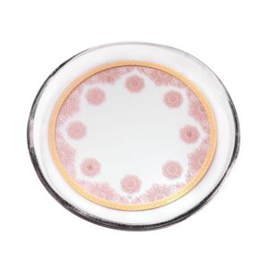 طبق تقديم زجاج 35 سم سليينا مذهب