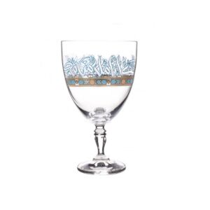 طقم كاسات عنق رفيع كريستال وروود مذهب 250 مل 6 أشخاص