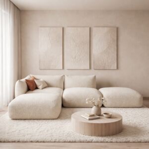 كنب زاوية مارسيليا - بيج فاتح