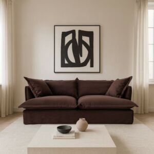 كنبة روتانا - 3 مقاعد - بني