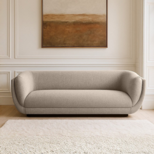 كنبة بيرلا - 3 مقاعد - بيج غامق