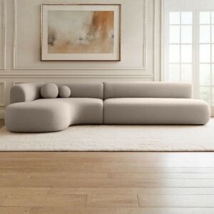 كنبة زاوية كاياس - قطعتين - بيج