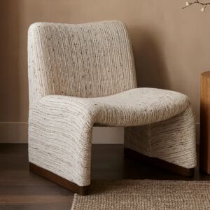 كرسي مفرد بوكليه شاوبر - ابيض ومتعدد الالوان