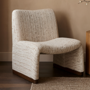 كرسي مفرد بوكليه شاوبر - ابيض ومتعدد الالوان