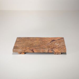 تحفة قاعدة تقديم من الرخام - بني ومتعدد الالوان 