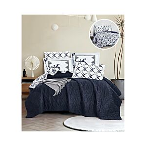 لحاف كوين سادة وجهين امرال - كحلي