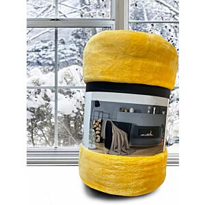 بطانية كينج بلوجرين 240x220 سادة - برتقالي