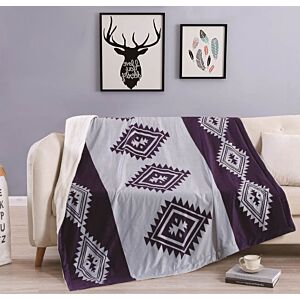 بطانية كوين مخمل فرو مطبوع 150×200 - بنفسجي