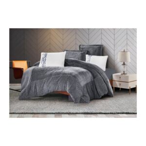 لحاف مفرد مخمل ناعم 4 قطع - رصاصي فاتح