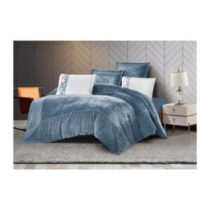 لحاف مفرد مخمل ناعم 4 قطع - كحلي