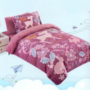 لحاف كوين مخمل للاطفال وندر لاند