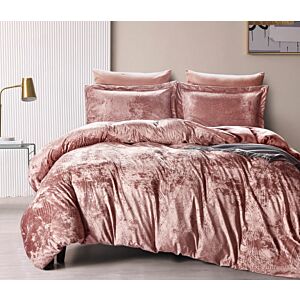 طقم لحاف مخمل جاكار كابيندا - مفرد 4 قطع - وردي