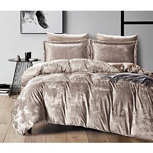 طقم لحاف مخمل جاكار كابيندا - مفرد 4 قطع - رصاصي