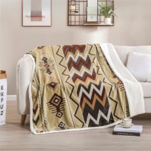 بطانية مفرد مخمل فرو مطبوع 130X160 - بيج غامق