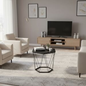 طاولة قهوة سطح سيراميك كوفينا - اسود