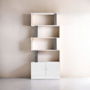 وحدة أرفف بروكي خشب  متعددة الإستخدام مع وحدة تخزين سفلية 