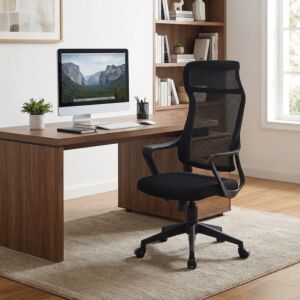 كرسي مكتب قابل لتعديل الارتفاع لاكي - اسود