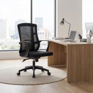 كرسي مكتب قابل لتعديل الارتفاع جازو - اسود