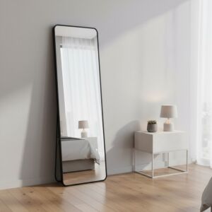 مرآة مقاومة للكسر مع ستاند غلوريا 170 سم - اسود