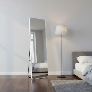 مرآة مقاومة للكسر مع ستاند غلوريا 170 سم - ابيض