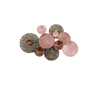 لوحة ديكور جدارية روزاليكا حديد ثلاثية الأبعاد متعددة الألوان