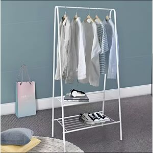 ستاند ملابس مع رفين حديد مونديال - أبيض