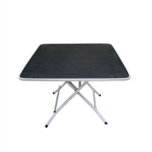 طاولة خارجية خشبية مربعة قابلة للطي متنقلة - اسود