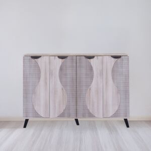 خزانة احذية كبيرة بمساحة واسعة للتخزين - خشبي